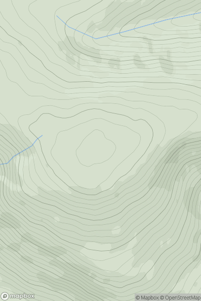 Thumbnail image for Mynydd Tarw showing contour plot for surrounding peak