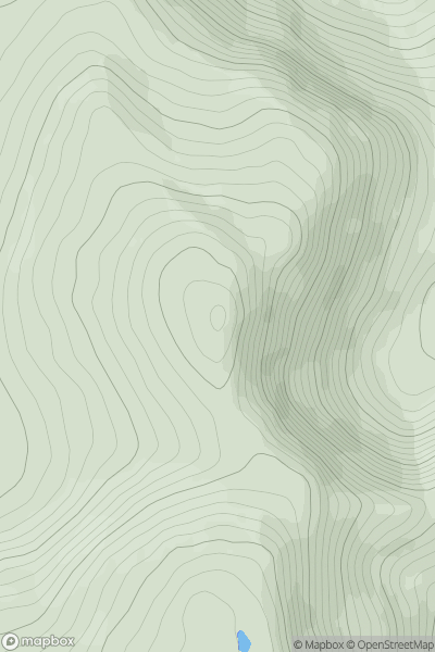 Thumbnail image for Glascarns Hill (Croaghbane North Top) showing contour plot for surrounding peak