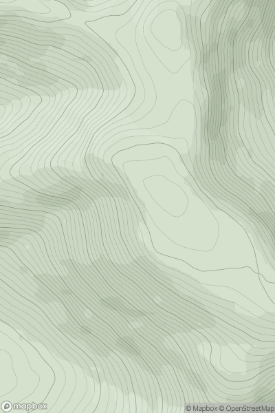 Thumbnail image for Meall Cheo (Leenaun Hill North West Top) (An Meall Dubh barr thiar thuaidh) showing contour plot for surrounding peak