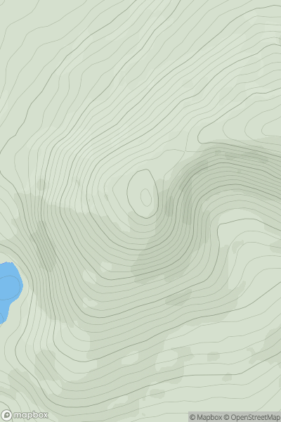 Thumbnail image for Bascadh West Top (An Cnoc Garbh) showing contour plot for surrounding peak