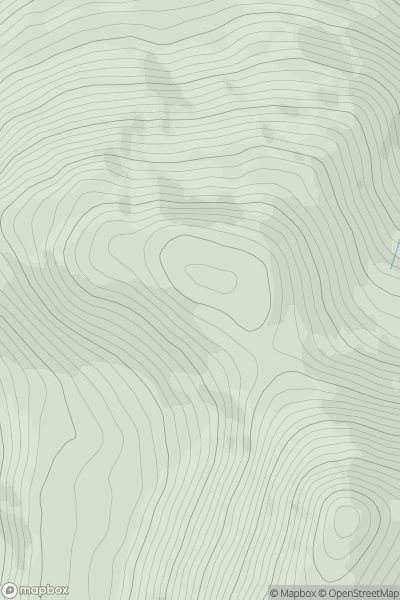 Thumbnail image for Tomies Mountain North Top showing contour plot for surrounding peak