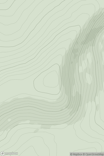 Thumbnail image for Spelhoagh (Oughtmore East Top) showing contour plot for surrounding peak