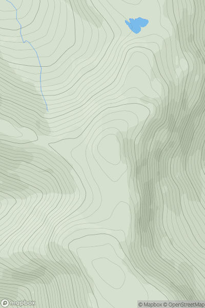 Thumbnail image for Leenaun Hill Far North West Top (Meall Dubh i bhfad siar o thuaidh barr) showing contour plot for surrounding peak