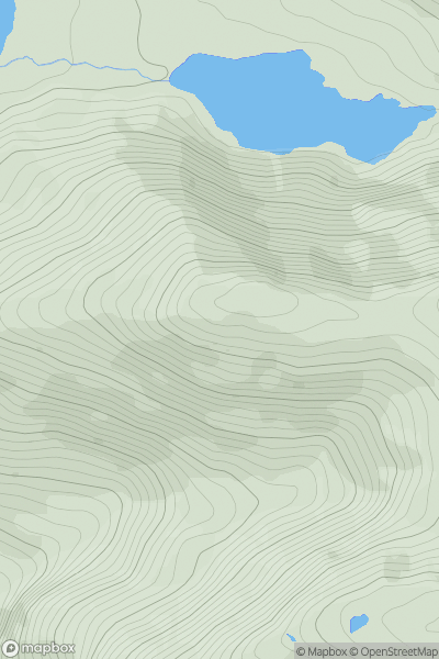 Thumbnail image for Knocknagantee West Top showing contour plot for surrounding peak