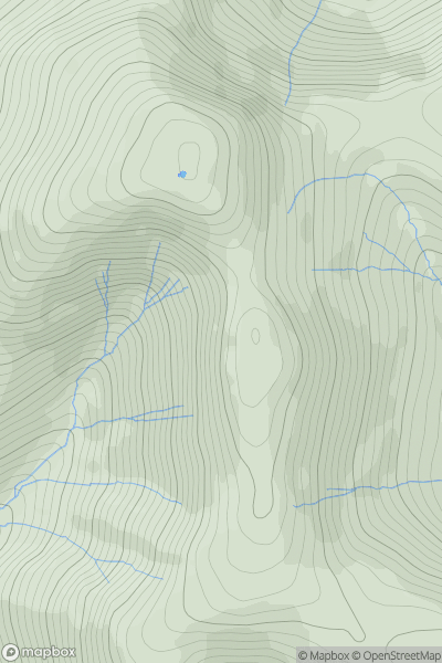 Thumbnail image for Binn Ui Chuinneain (mullach theas) (Bunnacunneen South Top) showing contour plot for surrounding peak