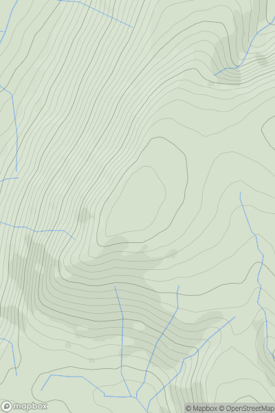 Thumbnail image for Esgeiriau Gwynion (Foel Rhudd) showing contour plot for surrounding peak