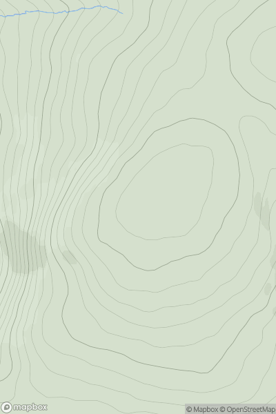 Thumbnail image for Knockalongy South West Top (Cnoc na Loinge barr thiar theas) showing contour plot for surrounding peak