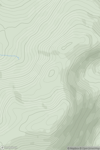 Thumbnail image for Knocknaveacal South Top (Tooth Mountain North Top) showing contour plot for surrounding peak