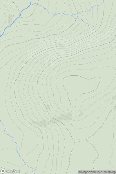 Thumbnail image for Com an tSagairt (mullach thiar theas) (Coomataggart South West Top) showing contour plot for surrounding peak