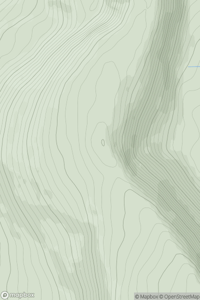 Thumbnail image for Benwiskin South Top (Slievemore Far North West Top) showing contour plot for surrounding peak