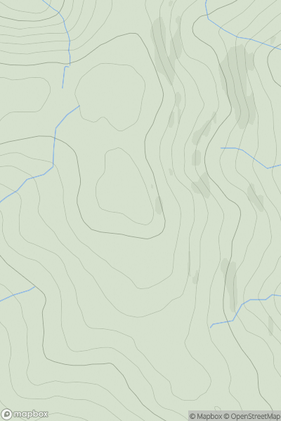 Thumbnail image for Cyrniau Nod showing contour plot for surrounding peak