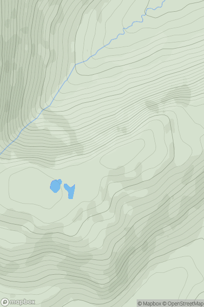Thumbnail image for Cruach an Bhearnais (Croaghbarnes) showing contour plot for surrounding peak