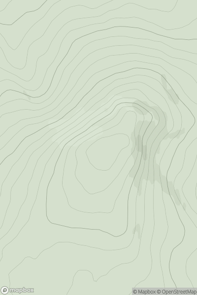 Thumbnail image for Benbrack NE Top (Altnadarragh) showing contour plot for surrounding peak