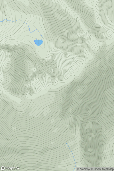 Thumbnail image for Cnoc an Chuillinn East Top showing contour plot for surrounding peak