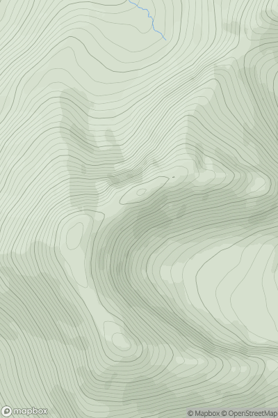 Thumbnail image for Binn Bhraoin North Top (Benbreen North Top) showing contour plot for surrounding peak
