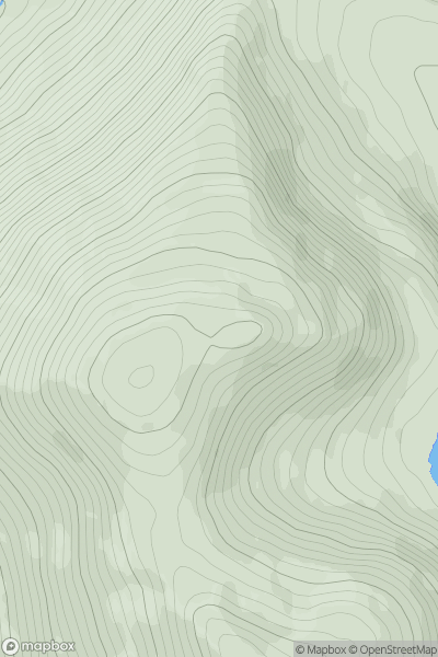 Thumbnail image for Slieve Binnian North Tor showing contour plot for surrounding peak