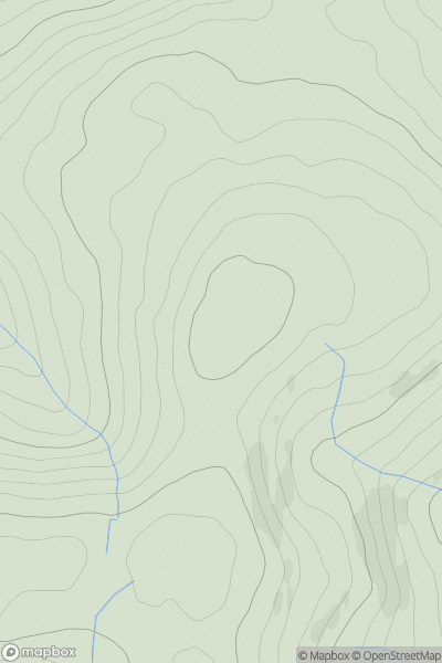 Thumbnail image for Y Groes Fagl showing contour plot for surrounding peak