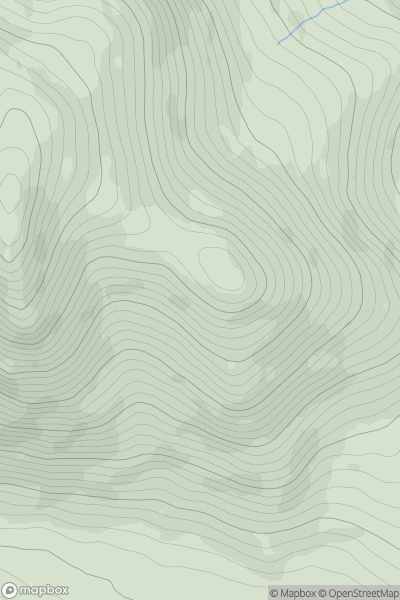 Thumbnail image for Slieve Binnian East Top showing contour plot for surrounding peak