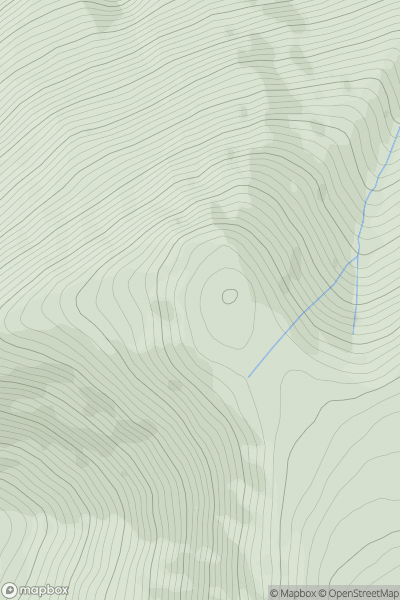 Thumbnail image for Knocknadobar North Top showing contour plot for surrounding peak