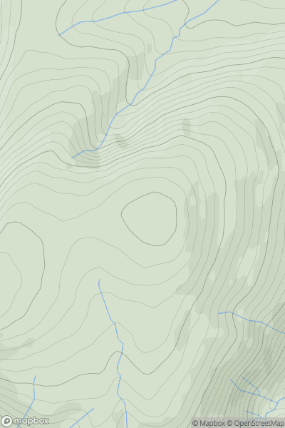 Thumbnail image for Foel Rhudd showing contour plot for surrounding peak