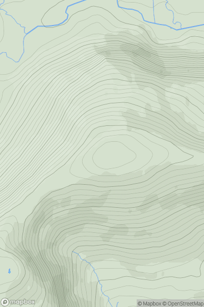 Thumbnail image for Baurearagh Mountain (Sliabh Bharr Iarthach) showing contour plot for surrounding peak