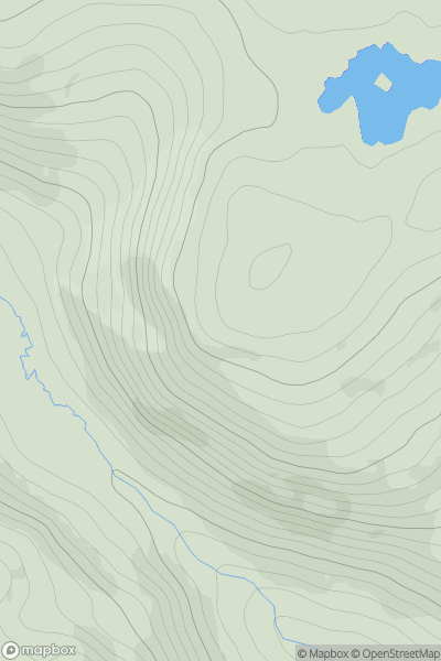 Thumbnail image for Cro an Lochain (Staghall Mountain) showing contour plot for surrounding peak