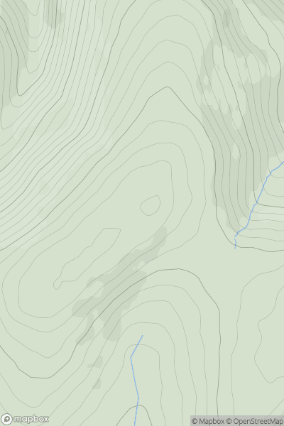 Thumbnail image for Pen y Boncyn Trefeilw showing contour plot for surrounding peak