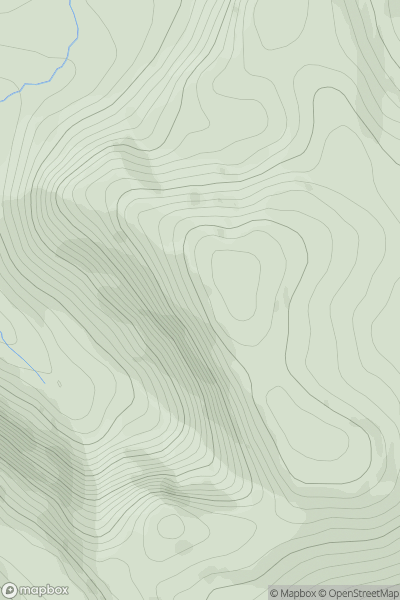 Thumbnail image for Cnoc Bhealach Gaoithe (Crockballaghgeeha) showing contour plot for surrounding peak