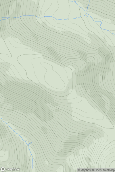 Thumbnail image for Binn Ui Chuinneain (mullach thoir theas) (Bunnacunneen SE Top) showing contour plot for surrounding peak