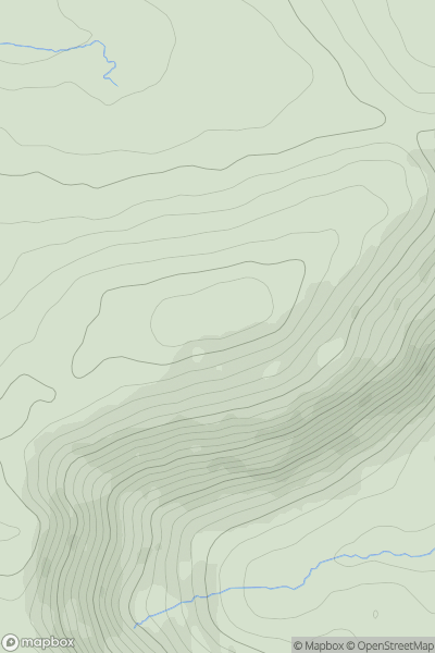 Thumbnail image for Lackabaun (An Leaca Bhan) showing contour plot for surrounding peak