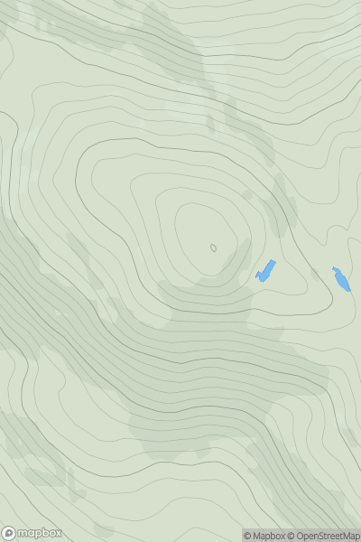 Thumbnail image for The Ravens Rock (Speilg an Fhiaigh) showing contour plot for surrounding peak