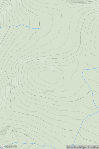 Thumbnail image for Knockantooreen (Cnoc an Tuairin) showing contour plot for surrounding peak