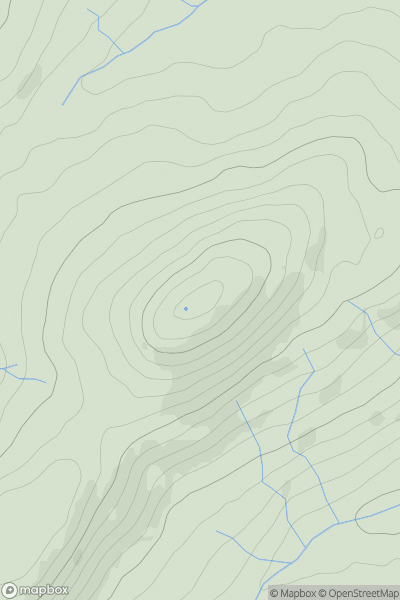 Thumbnail image for Moel y Cerrig Duon showing contour plot for surrounding peak