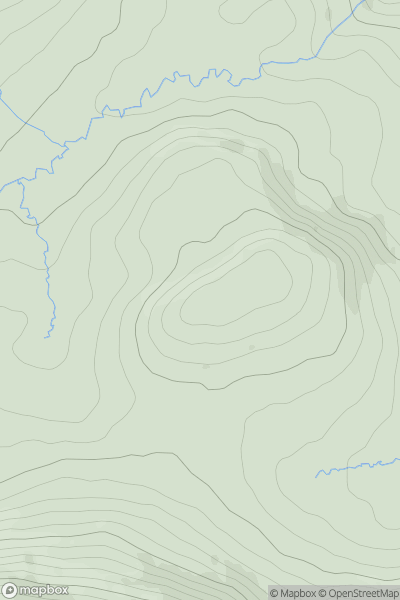 Thumbnail image for An Bhanog Thuaidh North Top (Banoge North N Top) showing contour plot for surrounding peak