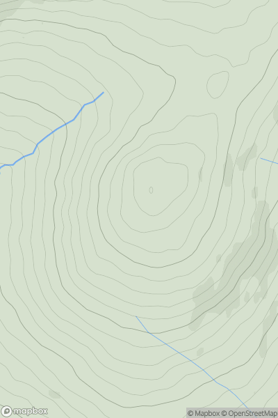 Thumbnail image for Slievebaun (Sliabh Ban) showing contour plot for surrounding peak