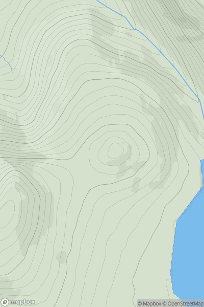 Thumbnail image for Slievenamiskan (Sliabh Meascain) showing contour plot for surrounding peak