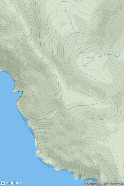 Thumbnail image for Cnoc Ramhar (Crockrawer) showing contour plot for surrounding peak