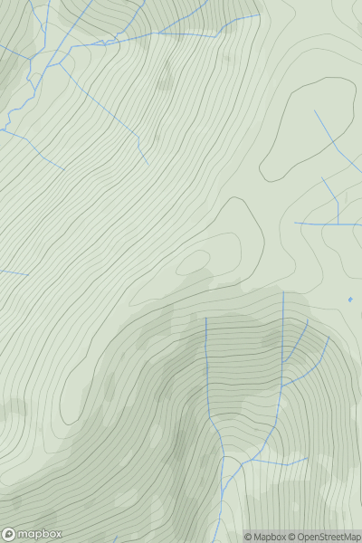 Thumbnail image for Pen yr Allt Uchaf showing contour plot for surrounding peak