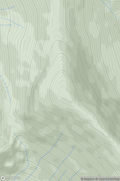 Thumbnail image for Beinn Maol Chaluim showing contour plot for surrounding peak