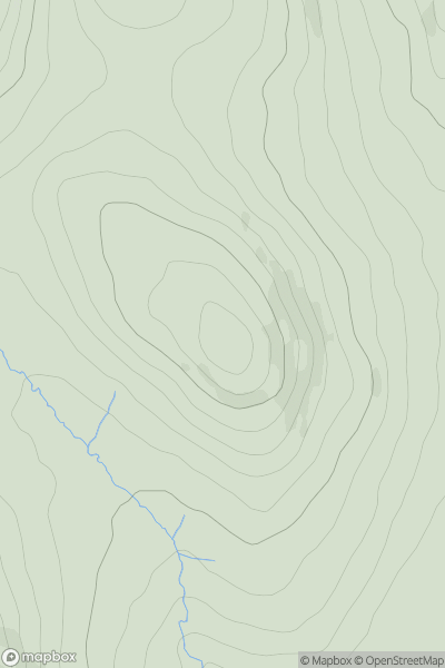 Thumbnail image for Knocksculloge (Cnoc na Scolog) showing contour plot for surrounding peak