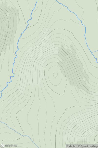 Thumbnail image for Wee Slievemoughan showing contour plot for surrounding peak