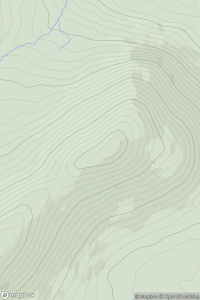 Thumbnail image for Fananierin (Fan an Fhearainn) showing contour plot for surrounding peak