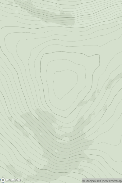 Thumbnail image for Greenoge (An Grianog) showing contour plot for surrounding peak