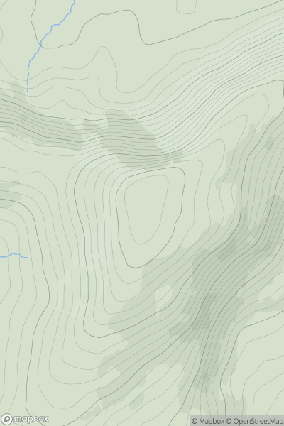 Thumbnail image for Turners Rock showing contour plot for surrounding peak