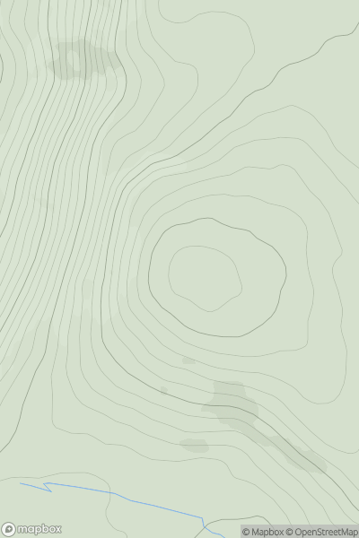 Thumbnail image for Slievemeel (Sliabh Miol) showing contour plot for surrounding peak