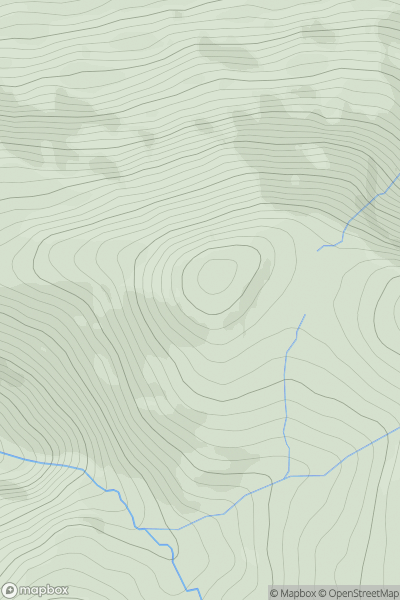 Thumbnail image for Beenrour (An Bheann Mhor) showing contour plot for surrounding peak