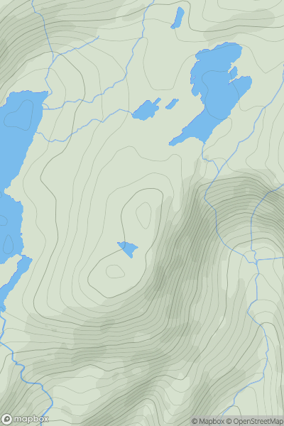 Thumbnail image for Glenkeel Top showing contour plot for surrounding peak