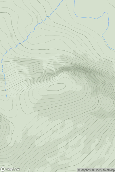 Thumbnail image for Bird Hill showing contour plot for surrounding peak