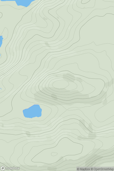 Thumbnail image for Croaghugagh (Cruach Ugach) showing contour plot for surrounding peak