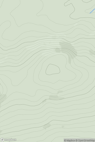 Thumbnail image for Cnoc na nUlan (mullach thoir) (Knockullane East Top) showing contour plot for surrounding peak